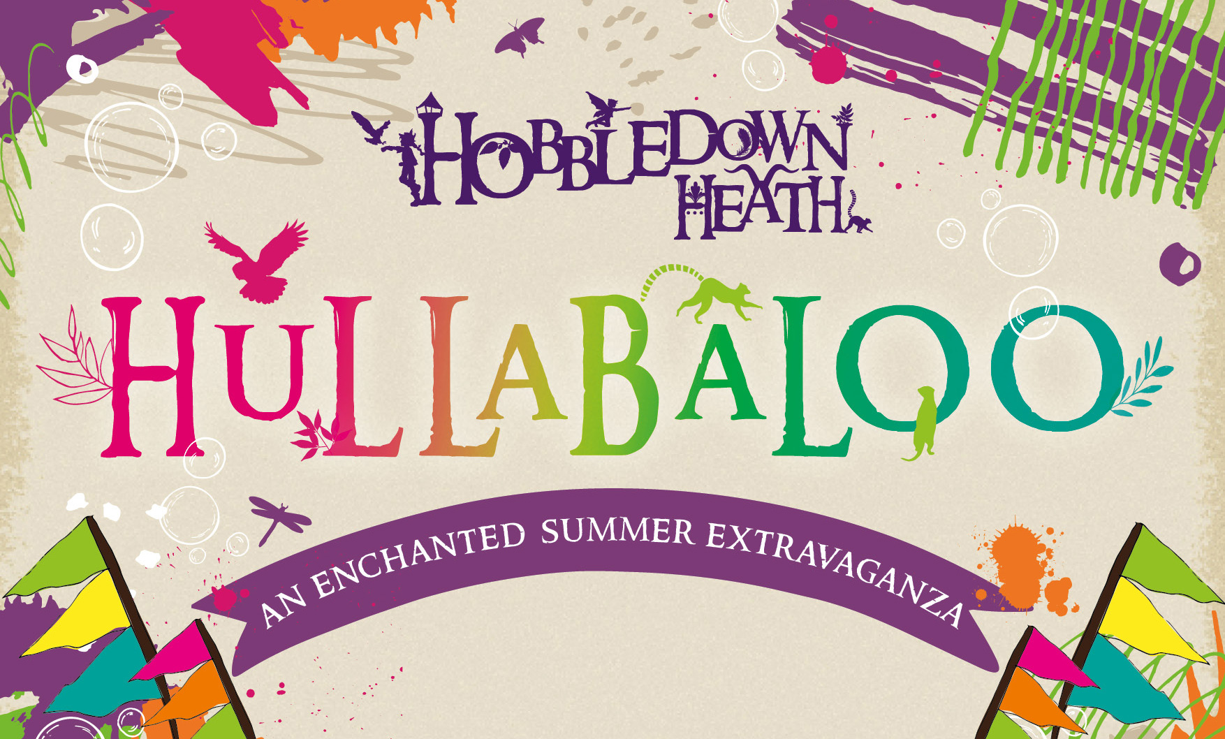 Summer campaign creative Hullabaloo for Hobbledown Heath
